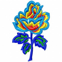 Flowers And Tree Embroidery Design 12